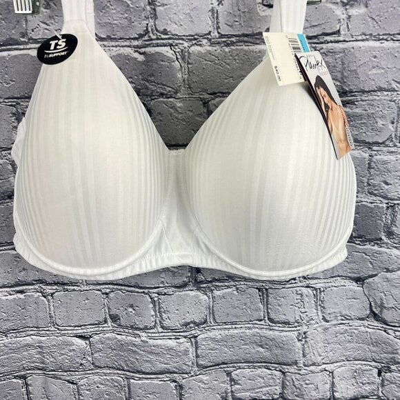 Playtex Secrets Bra  Perfectly Smooth  Size 44C White Wire Free  4707  NWT - Picture 3 of 8